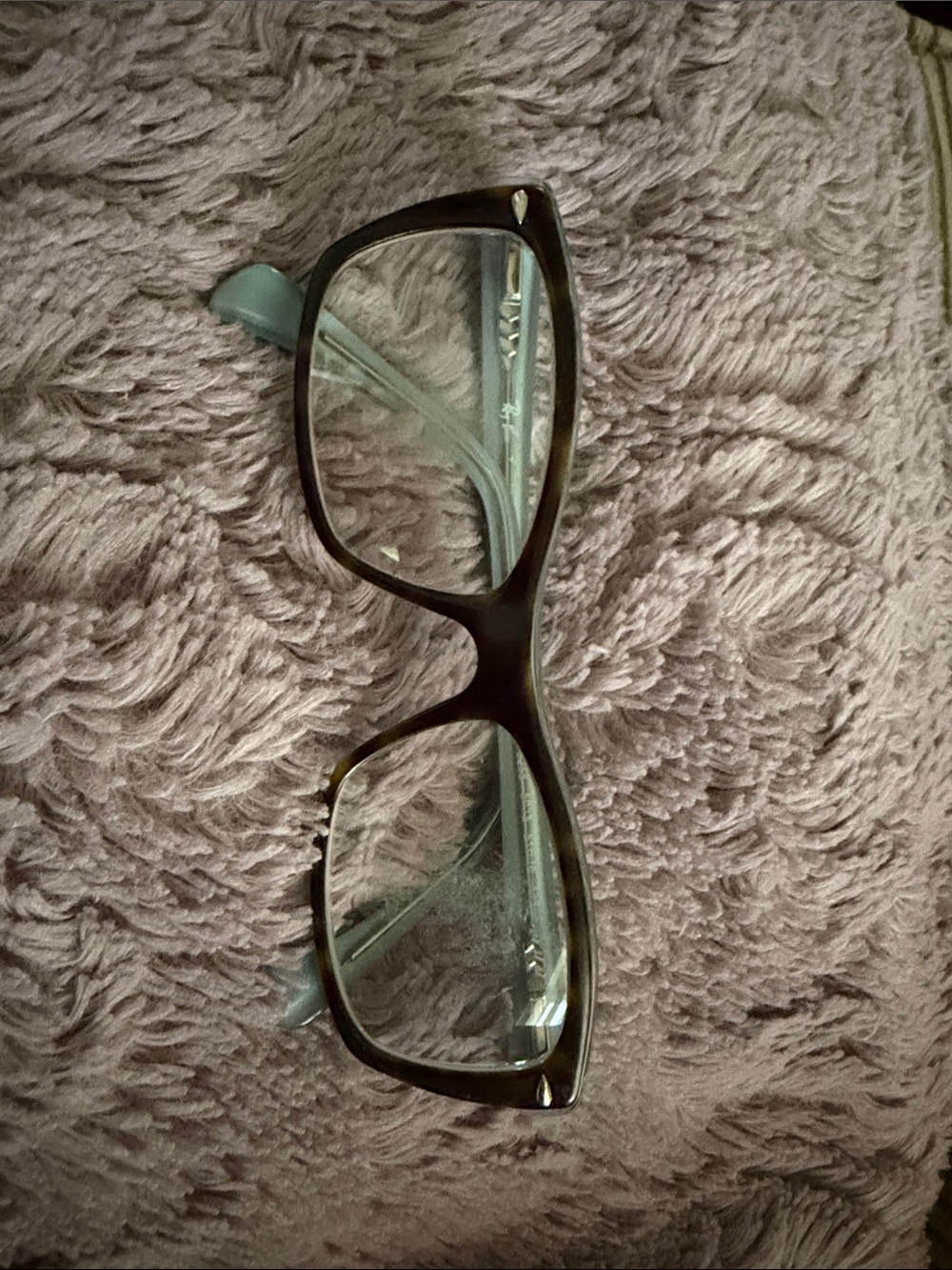 Ray BanTortoiseshell Square Frame Reading Glasses with Blue coloredTemples